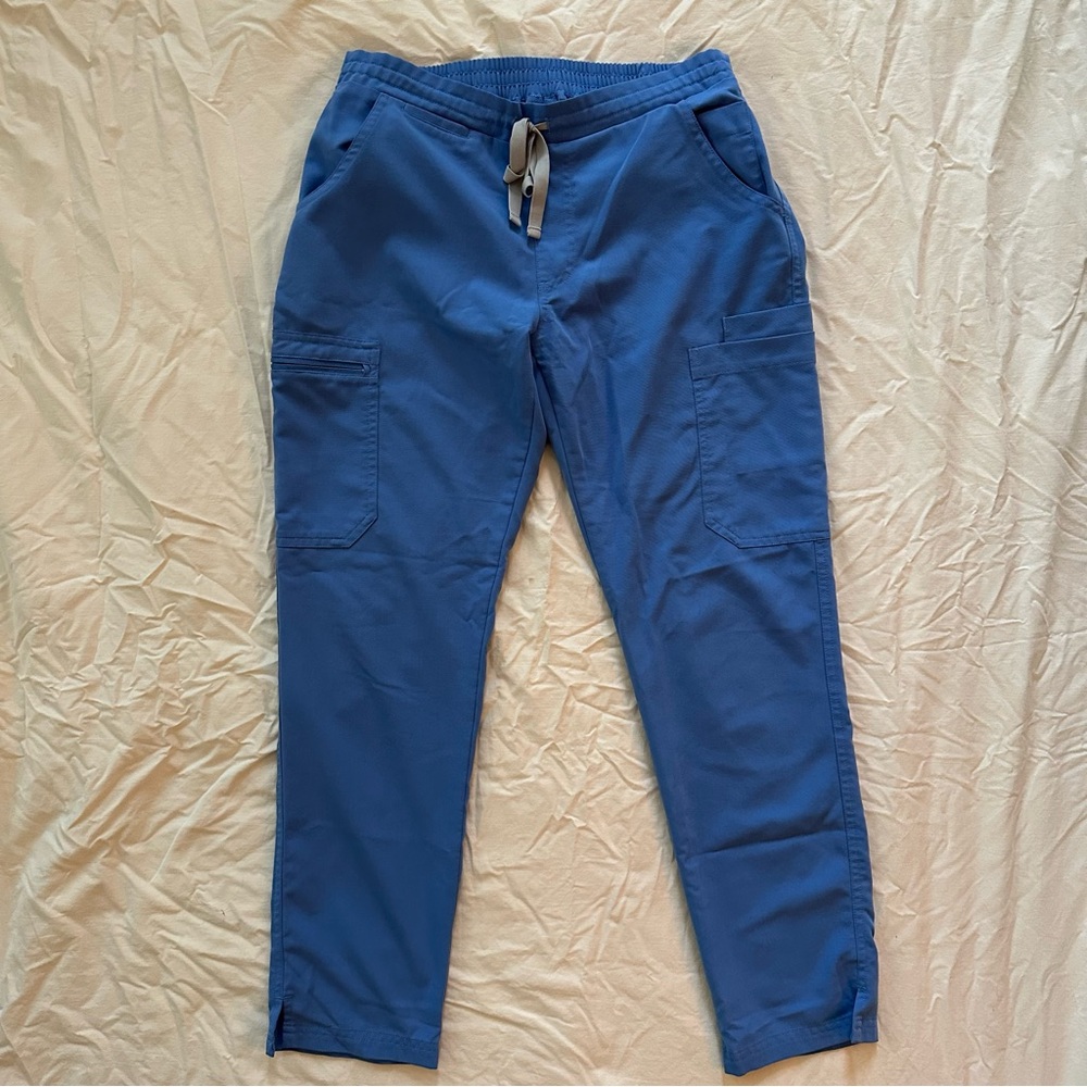 Women’s FIGS TW2000P Yola Skinny Scrubs Pants royal blue xs petite